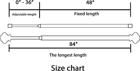 H.VERSAILTEX Elegant Window Treatment Telescoping Double Curtain Rod Set with Classic Cap, 3/4-Inch Diameter, Adjusts from 48 to 84 Inches, White