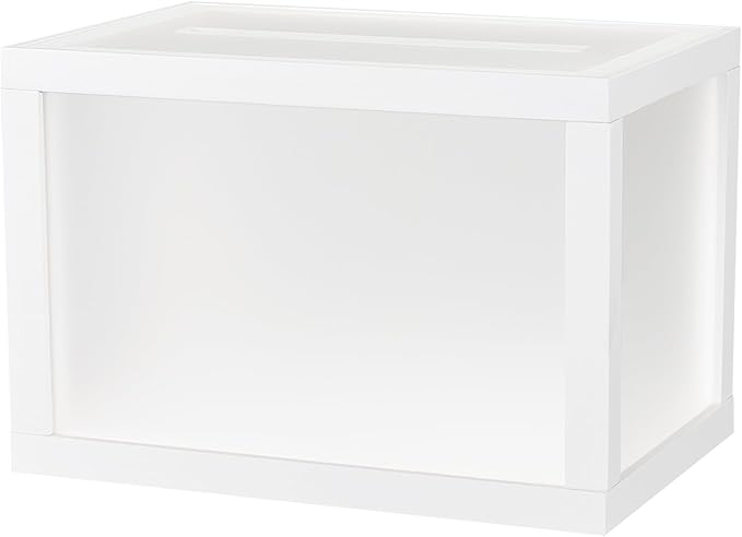 AW BRIDAL Frosted Wedding Card Box for Reception, 10.5"x7"x7" Money Envelope Box Holder for Graduation Honeymoon Fund, Gifts for Bridal Shower Birthday Party