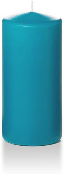 yummi 3" x 6" Turquoise Round Pillar Candles - 3 per Pack