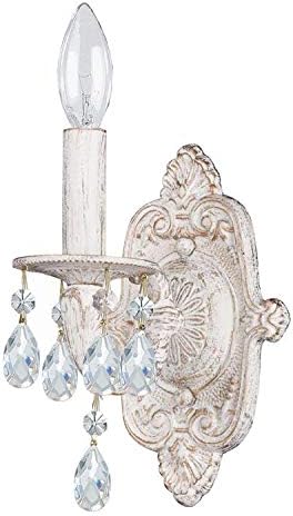 Paris Market 1 Crystal Antique White Sconce