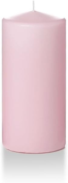 yummi 3" x 6" Light Rose Round Pillar Candles - 3 per Pack