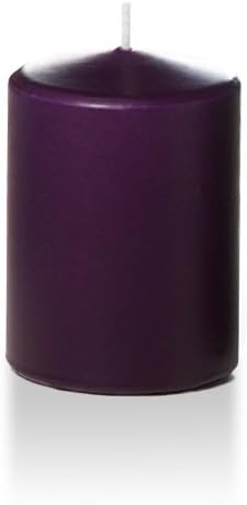 yummi 3" x 4" Dark Purple Round Pillar Candles - 3 per Pack