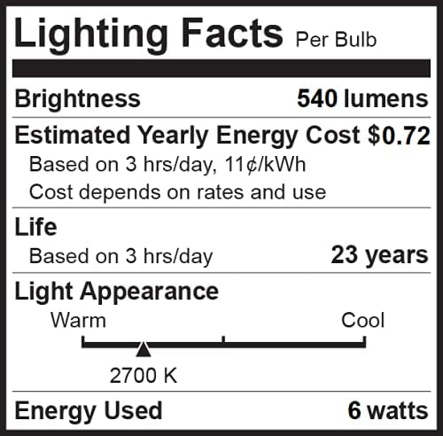 Bioluz LED Light Bulb BR20 Light Bulbs 2700K Bright Warm White LED Bulbs 6W=50W Replacement 90 CRI 540 Lumen Indoor/Outdoor UL Listed CEC Title 20 Compliant Home Decor LED Lights for Bedroom - 40 Pack