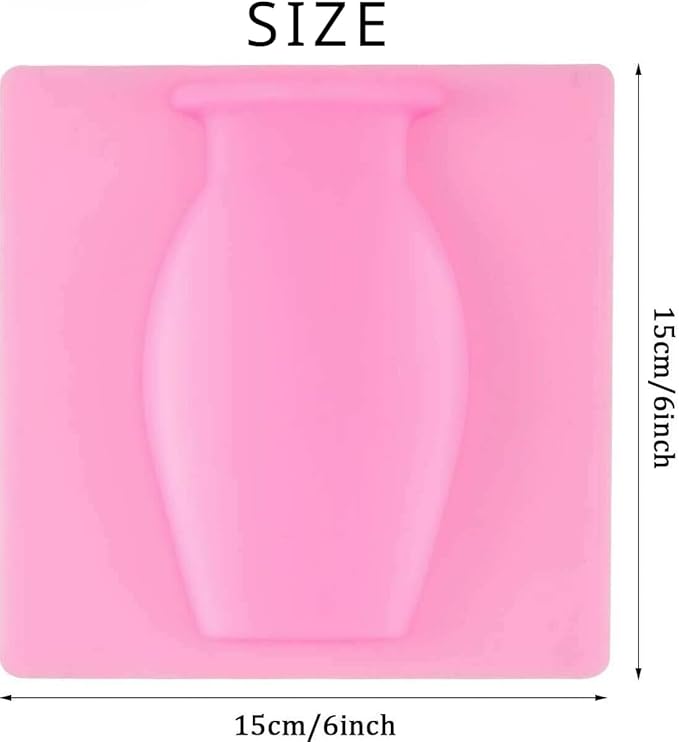 3Pcs Flower Pot Silicone Sticky Vase, Removable Magic Silicone Vase Reusable Silicone Flower Vase Self-Adhesive Wall Mount Vase Sticker for Windows, Perfect for Any Smooth Surfaces