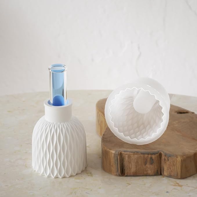 3 pcs Vase Resin Mold,Water ripple Stripes vase Silicone Molds vases resin mold for Resin Art DIY flower bottle mold Pens Holder Perfume Diffuser Bottle molds