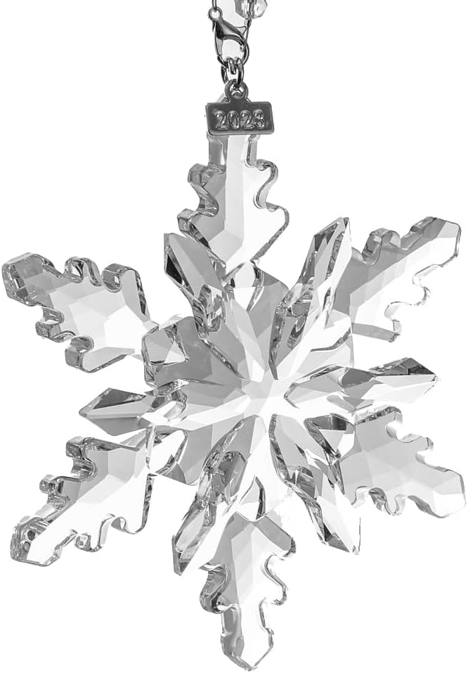 XIANGBAN 2025 Edition Snowflake Ornaments Crystal Christmas Ornaments Home Gifts (2023-Transparent)