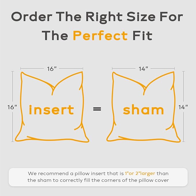 SAVORI Set of 2 Down and Feather Throw Pillow Inserts 16x16 Soft Fluffy Pillow Inserts with 100% Down-Proof Cotton Cover, Decorative Square Cushion Inner for Sofa Couch Bed-White