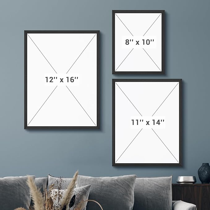 wall26 Custom Framed Poster Wall Art for Living Room, Bedroom Canvas Prints for Home Decoration Ready to Hang - 8"x10" Black