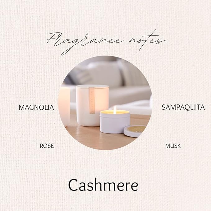 Hillhouse Naturals Reed Diffuser Set - Cashmere Scent Diffuser - Reed Diffusers for Home with Long Lasting Fragrance – 6 oz Oil – Diffuse Time 4-6 Months – Made in The USA