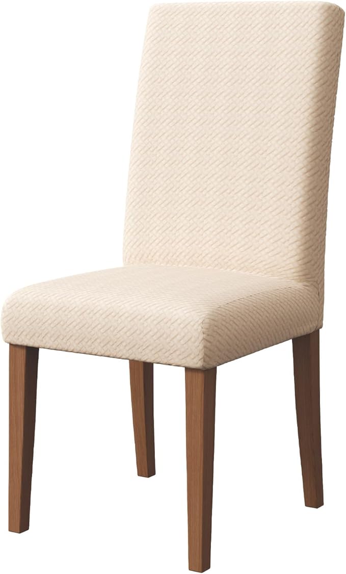 Chair Covers for Dining Room Set of 4, Washable Parson Chairs Slipcover Kitchen Seat Protector for Home, Party, Hotel, Banquet (Starlink Mustard)