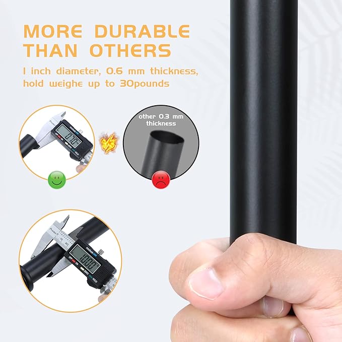 1 Inch Black Curtain Rods for windows,Heavy Duty Curtain Rods for Windows 66 to 120 Inch,Standard Decorative Window Curtain Rod Set with Brackets for bathroom Kitchen Bedroom Window,