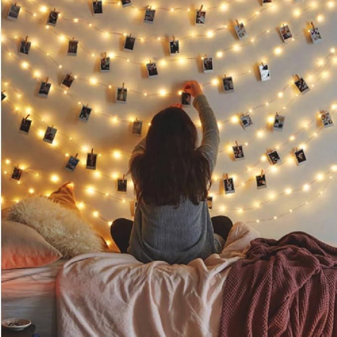 2 Pack (in Total 13.12 FT) Battery Operated Fairy String Lights, 8 Modes Silver Wire with Remote & Timer -20 LEDs Waterproof for Bedroom, Wedding, Christmas, Party Decorations (Warm White)