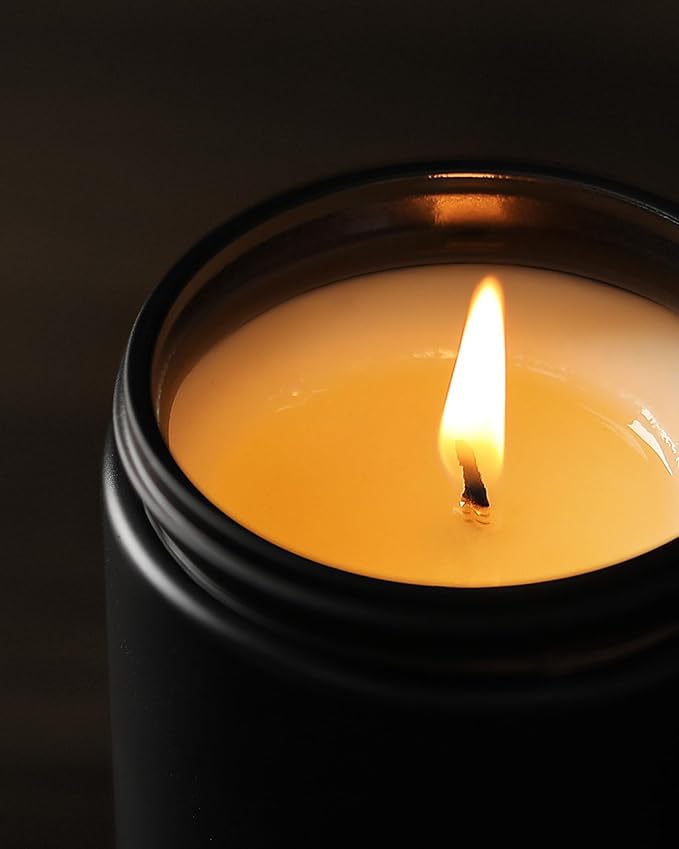 AOOVOO Scented Candles for Men - 4 Pack Candles for Home Scented, 28oz Soy Wax, 200 Hour Burn Time, Men Candle Set, Vntage Leather/Vntage Oak/Mahogany Teakwood/Cologne Candle Set