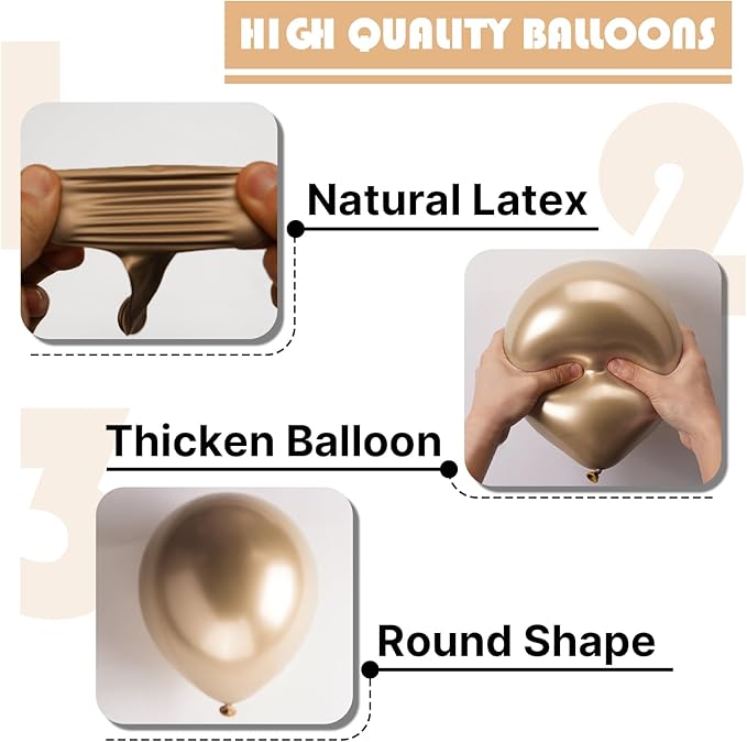PartyWoo Metallic Gold Balloons 85pcs Different Sizes of 18 12 10 5 Inch Chrome Gold Balloon Arch Kit Garland for Birthday Graduation Baby Shower Wedding Bachelorette Party Decorations Gold-G127