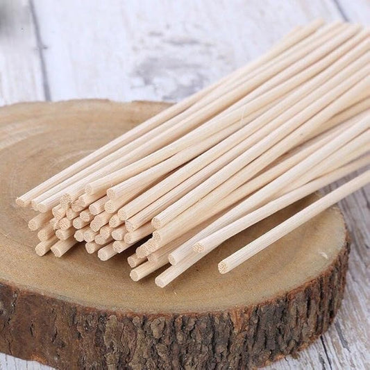 100PCS Reed Diffuser Sticks,10 Inch Natural Rattan Wood Sticks,Reed Sticks,Essential Oil Aroma Diffuser Replacement Sticks for Aroma Fragrance (Primary Color)