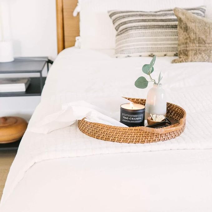 River Birch Candles Nag Champa Scented Candle | Premium, All-Natural, Non-Toxic, Soy Candles | 8 oz. Black Matte Tin Travel Candle | Cozy Relaxing Gifts for Home