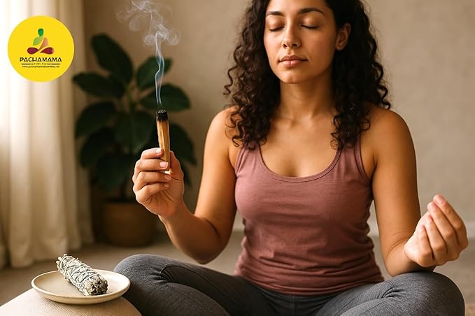 Pachamama Essentials Palo Santo Incense Sticks, 10 Sticks (4.0 inches each, 0.08-0.10 kg, 100% Natural and Sustainable, Wild Harvested), for Purifying, Cleansing, Meditating