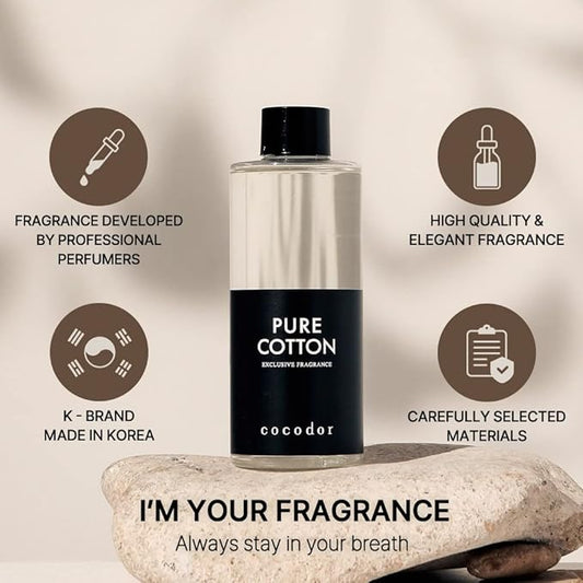 COCODOR Reed Diffuser Oil Refill/Clean Linen /200ml / 1 Pack/Aromatherapy, Home Fragrance, Scented Oils, Oils for Reed Diffuser, Bathroom Home Decor