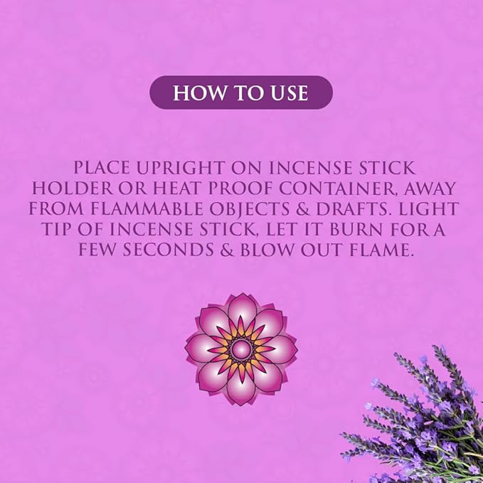 SPA CEYLON Ylang Lavender Aromaveda Incense Stick | Calming Home Fragrance | Hand-Rolled Scented Sticks for Aromatherapy