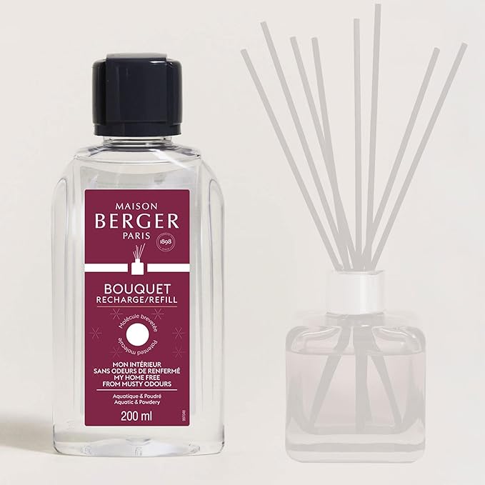 Maison Berger - Anti Musty Odor - Fruity and Floral- Air Freshener - Fragrance Refill for Reed Sticks and Ceramic Diffuser - 6.76 Fluid Ounces - 200 Milliliters