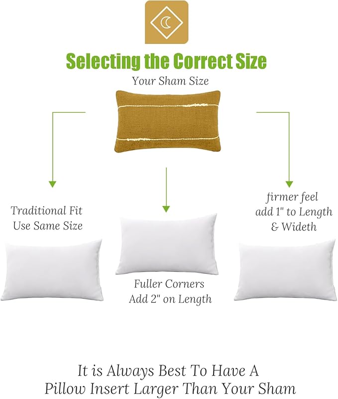 Feathers Down Pillow Inserts 14x22, Set of 2, 100% Organic Cotton Shell, Soft Decorative Lumbar Pillow Insert for Living Room Sofa, Couch, or Bed (White)
