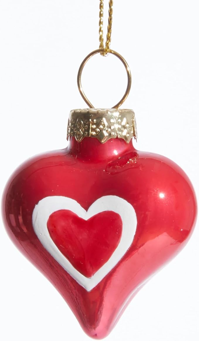 WDS WONDROUS 12Pcs Heart Ornaments Set, 3 Style Pink Red Heart Baubles for Valentine's Day Wedding Party Decorations, Hanging Decor for Christmas Tree Anniversary Celebration