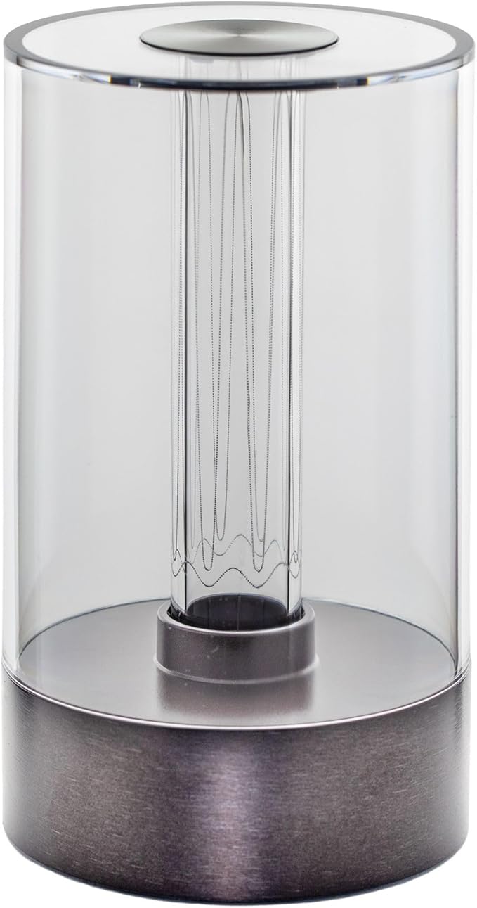 Cordless Table Lamp – Rechargeable Touch Control Bedside Lamp, Dimmable Warm White LED Light with USB-C Charging, 1800mAh Battery, Oil Rubbed Bronze Design, Etched Filament-Style Glow