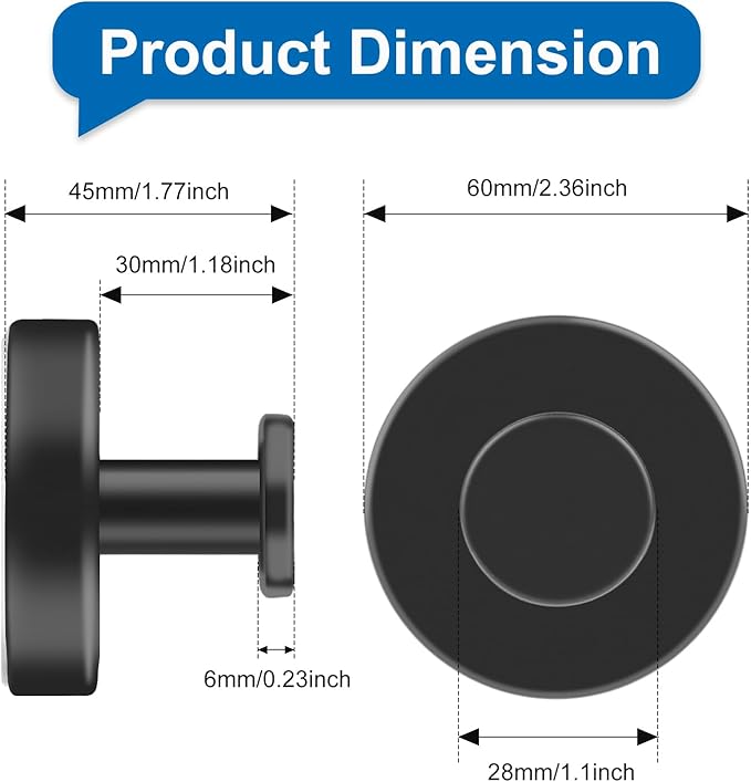 Suction Cup Hooks for Towels Robes, Heavy Duty Wreaths Hanger for Glass Door Bathroom Shower Hooks Stainless Steel, No Drill on Smooth Wall,Glass,Mirror, Tile for Swimsuit Washcloths (4, Black)