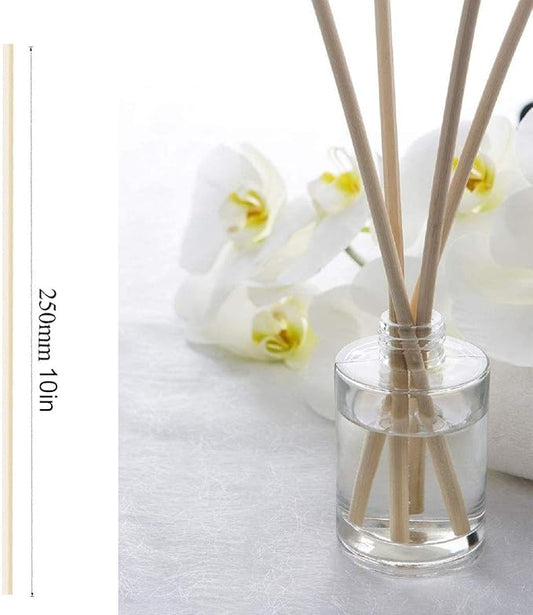 HOSSIAN 50pcs Reed Diffuser Sticks - Wood Rattan-Reed Sticks -Essential Oil Aroma Diffuser Sticks- Spa-Aromatherapy(10"/25cm)