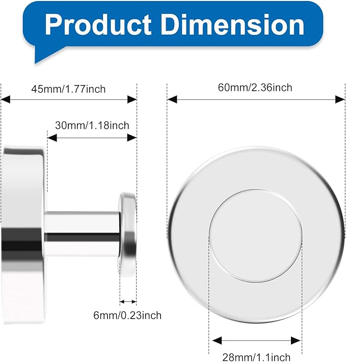 Suction Cup Hooks for Shower Towels Robes, Heavy Duty Wreaths Holder Hanger on Glass Window Door, Stainless Steel, No Drill on Smooth Wall, Mirror, Tile to Hang Swimsuit Washcloths (2, Chrome)