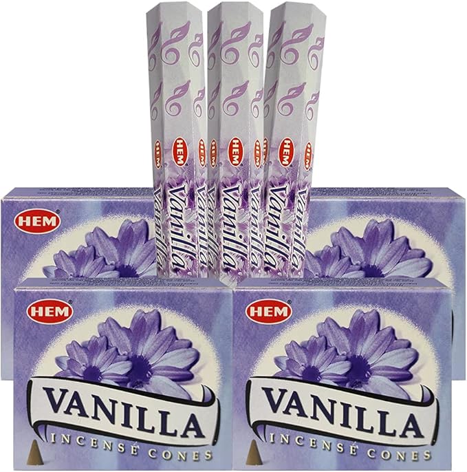 Vanilla Incense sticks and cone incense holder variety pack bundle insence insense insienso