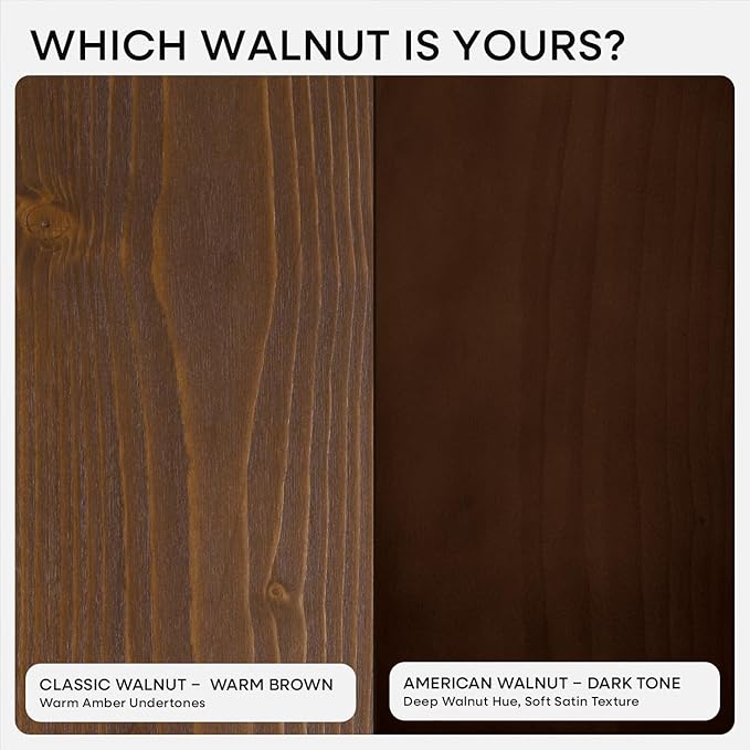 Homeforia Classic Walnut 16 inch Floating Shelf, High End Solid Real Wood Small 16inch Floating Shelves for Wall Mounted, 16in Floating Shelves, Heavy Duty Bracket, 16 X 6.5 X 1.75 inches, Set of 2