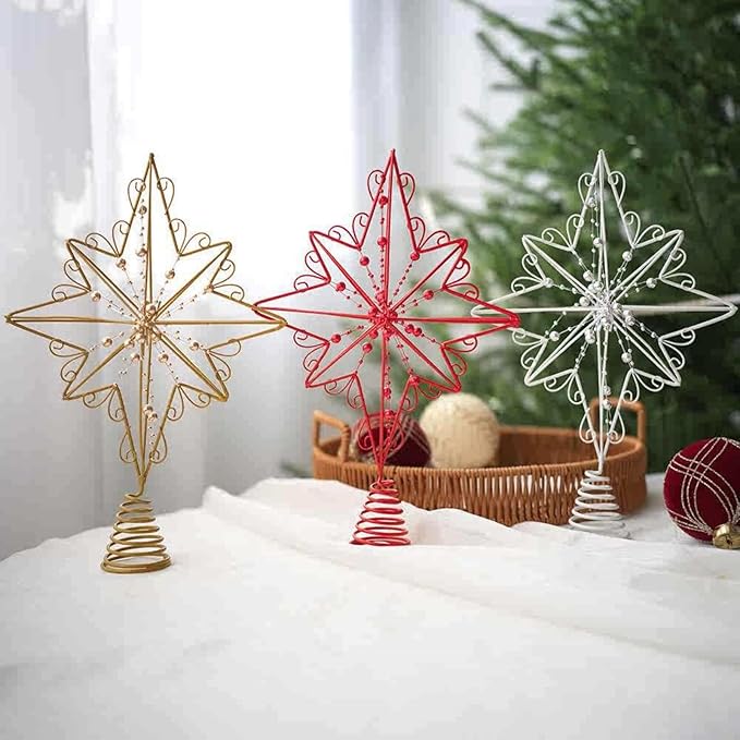 Irregular Christmas Tree Toppers Star Shape Tree Top Ornament Festival Accessory Home Adornment Star Ornament