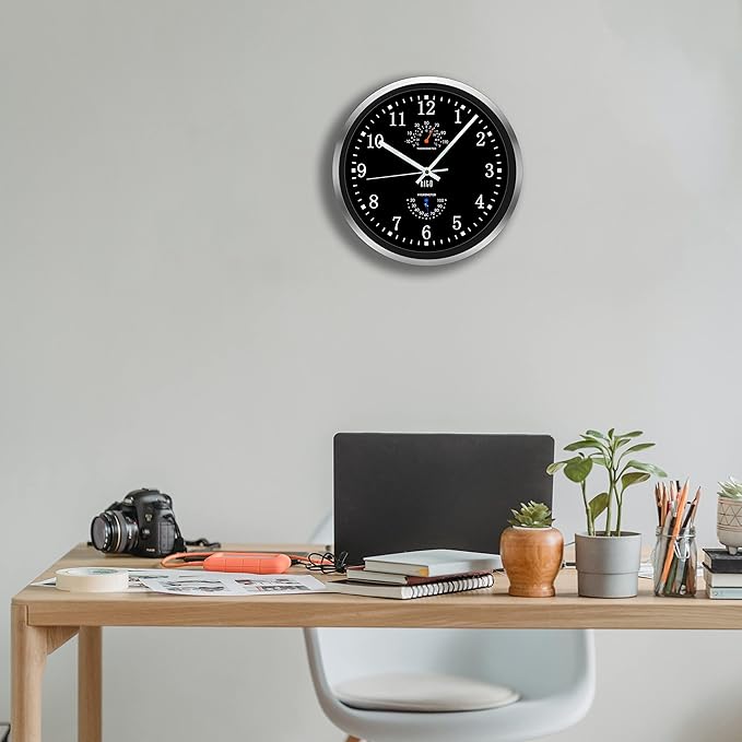 HITO 14 Inch Silent Wall Clock Battery Operated, Large Wall Clock for Living Room Decor, Office, Classroom, Bedroom