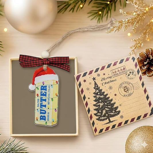 Stick of Butter Ornament - Butter Ornaments for Christmas Tree - Butters Gifts for Food Lovers, Women - Kitchen Themed Christmas Ornaments - 2 Sides Printed Acrylic Ornament Home Decor 2025