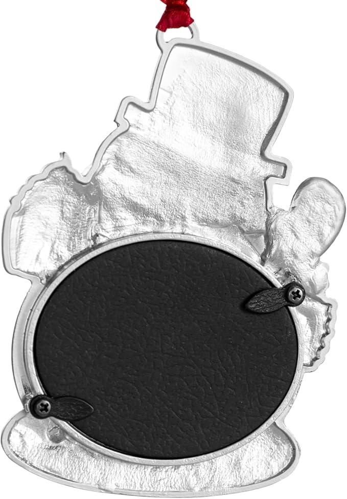 Christmas Tree Ornament - Decorative Hanging 2025 Holiday Keepsake Gift Pendant with 2.5X2 Inch Photo Frame Insert for Picture of Pet(Snow Man)