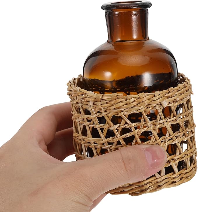 Generic Empty Glass Diffuser Bottle Jars - Aromatherapy Storage Container - Fragrance Accessories Refill Aroma Dispenser for DIY Fragrance Replacement