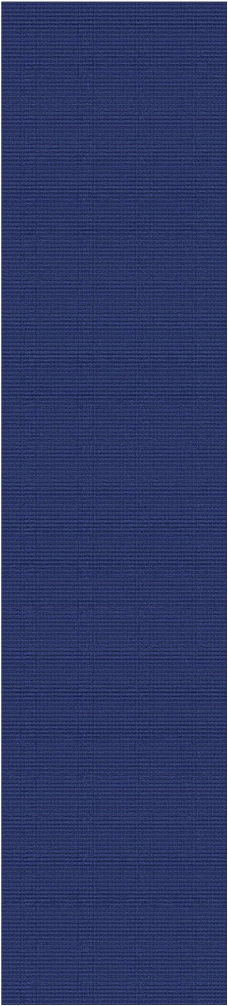 EARTHALL Woven Runner Rug 2.6x12 Ft Washable Runners for Hallways Extra Long Cotton Non Slip Rubber Backed Kitchen Runner Braided Indoor Floor Carpet for Entryway, Hall, Kitchen, Royal Blue/Navy