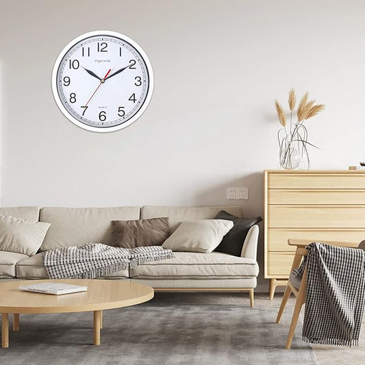 Wall Clock, 8 Inch Silent Sweep Movement Accurate Small Clocks Kitchen/Living Room/Bedroom/Office/School/Classroom Decoration