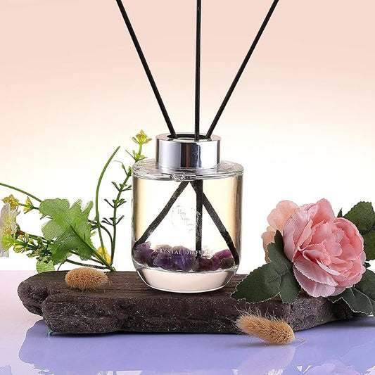 Reed Diffuser Set, Pretty Valley Home Diffuser 100Ml / 3.52 fl OZ Gift Box - Includes Reed Diffuser Sticks, Long Lasting Fragrance Oil and Glass Bottle for Office Living Room Decor (Tranquility)