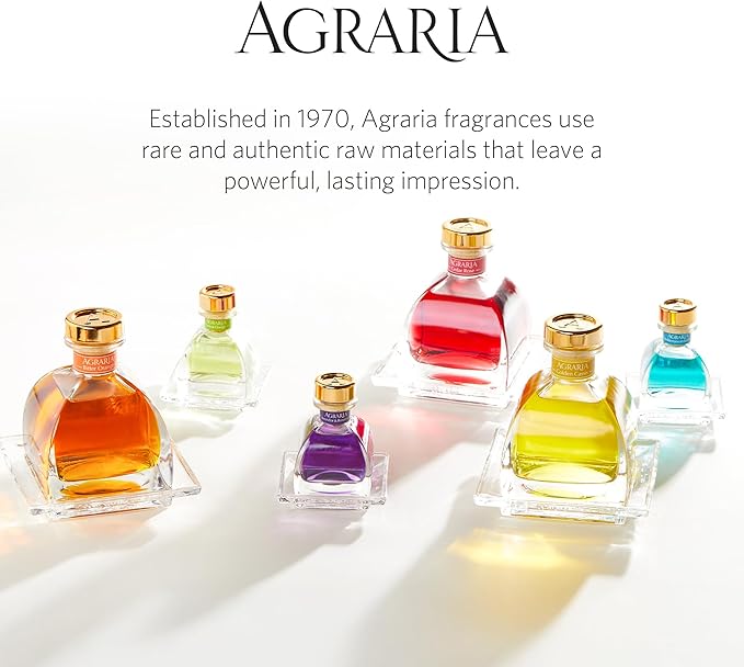 AGRARIA PetiteEssence Flower and Reed Diffuser Set, Hand Crafted Sola Flower Botanical Home Fragrance Set, Scented Oil Gift for All Occasions