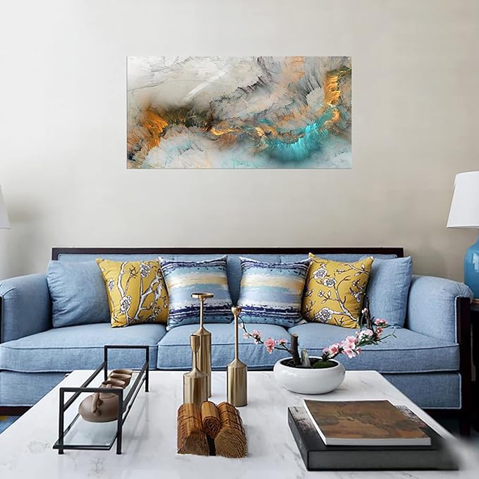 XXMWallArt FC3262 Abstract Canvas Wall Art Fancy Paint Canvas Print Painting Artwork for Living Room Bedroom Kitchen Home and Office Wall Decor