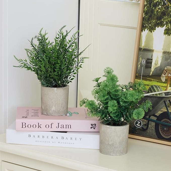 3 Pack Fake Potted Plants Artificial Plants for Shelf/Living Room/Wall/Home Decor