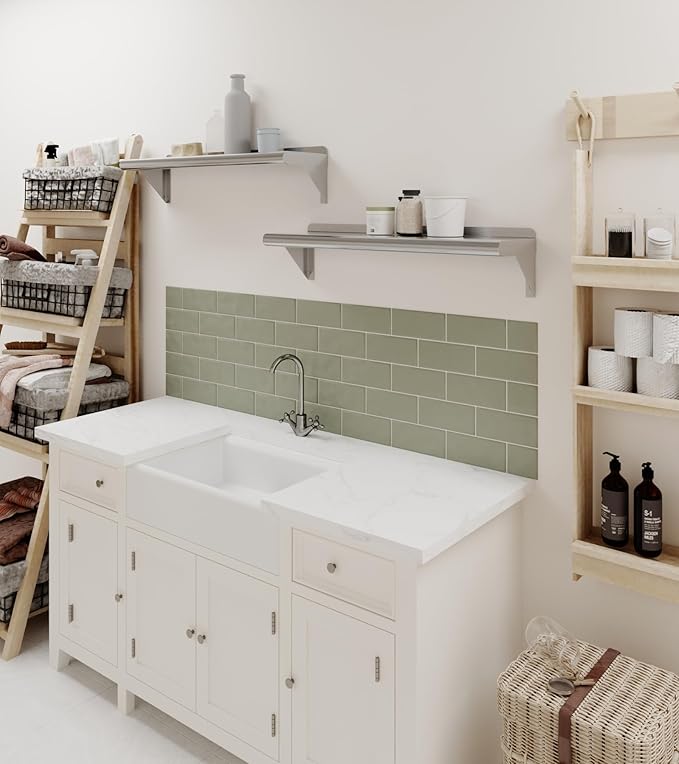 AmGood 8" X 30" Stainless Steel Wall Shelf | Metal Shelving | Garage, Laundry, Storage, Utility Room | Restaurant, Commercial Kitchen | NSF