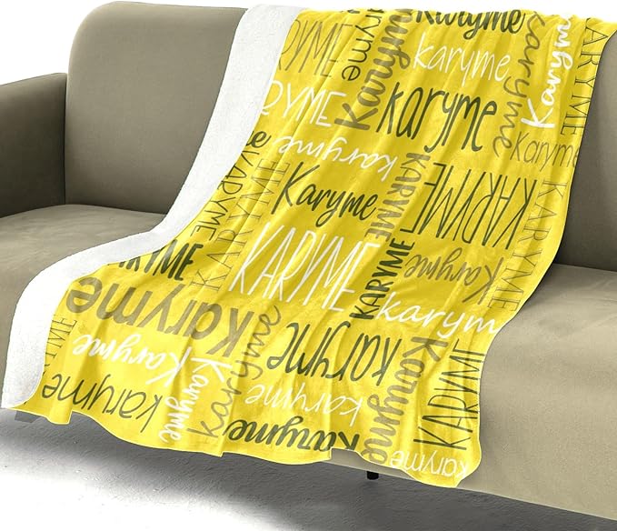 Personalized Name Blanket for Kids and Adult Customized Blanket for Boys Girls Baby Personalized Blanket and Throws Super Soft