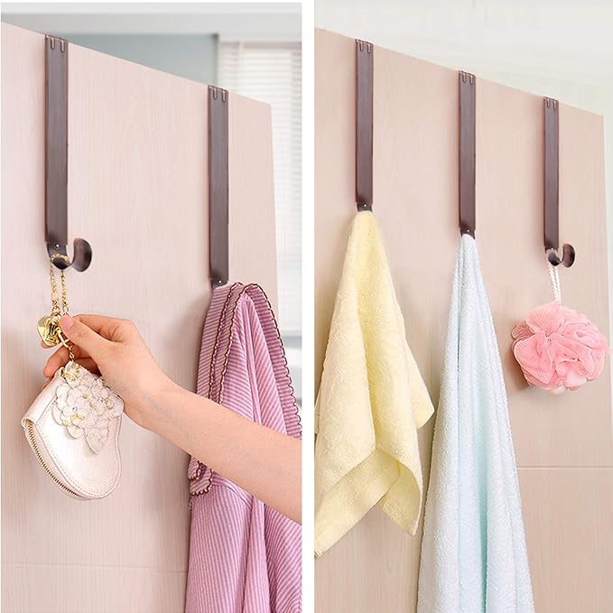 Myfolrena Wreath Hanger Adjustable Door Hanger Wreath Hanger for Front Door 15-24inch,Door Wreath Hook, Hold Up 20lb (Nickle-2 Pack)