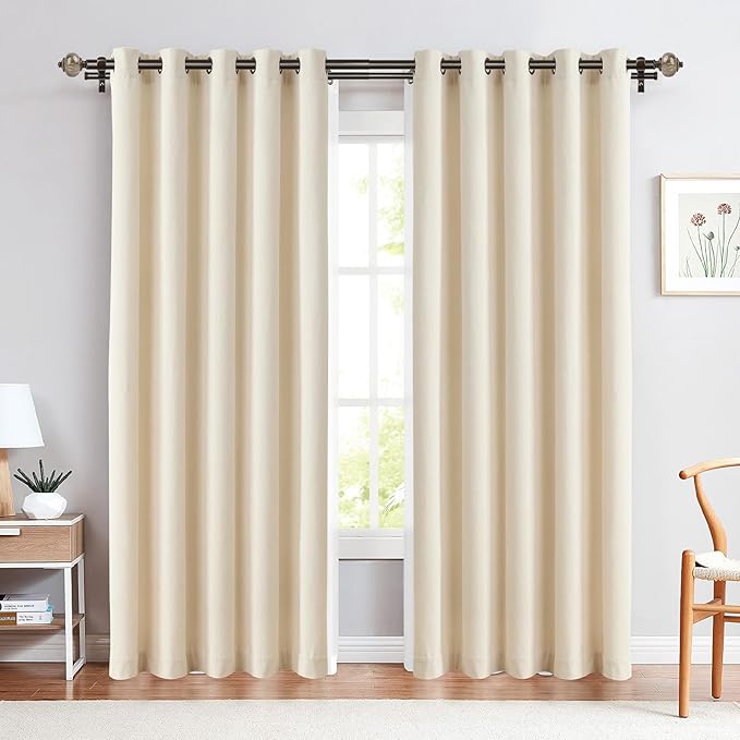 KAMANINA 1 Inch Double Curtain Rod 66 to 120 Inches (5.5-10ft), Bronze Telescoping Curtain Rods for Windows 54 to 115 inches, Heavy Duty Dual Drapery Rods with Marbled Finials