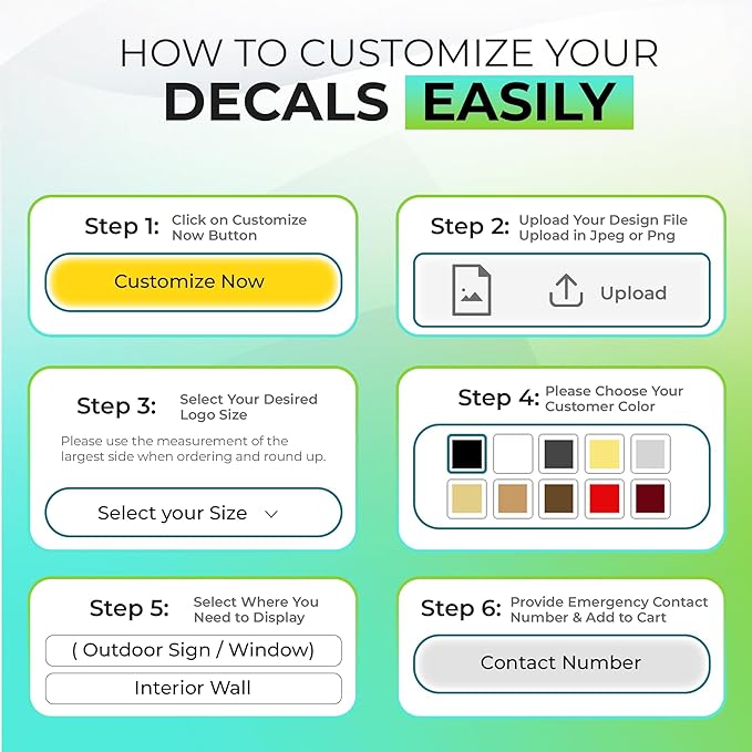 Custom Business Logo Decal for Walls & Windows, Personalize & Build Your Brand with Durable, Weather-Resistant, Waterproof Custom Stickers for Business Commercial Advertising, Home, Office & Corporate