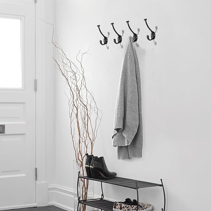 khtumeware The 10 Pack Heavy-Duty zinc Alloy Oil Rubbed Bronze Coat Hook is Suitable for bathrooms, Behind Doors, bedrooms, corridors, and is a Towel Robe Hooks for Both Household and Commercial use