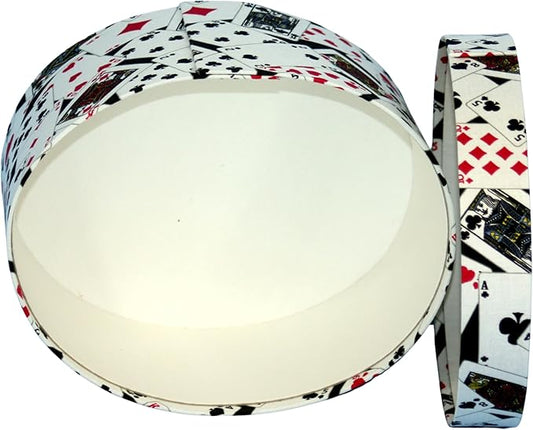 Sarah's Hat Boxes – Playing Cards Decorative Gift Box | Elegant Reusable Storage Boxes for Gifts, Keepsakes, Jewelry, or Special Items | Unique Printed Design